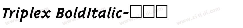 Triplex BoldItalic字体转换